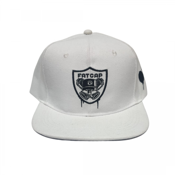 Gorra Blanca Visera Logo Escudo Bordado