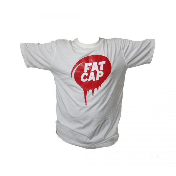 Camiseta Fat Cap Blanca Roja